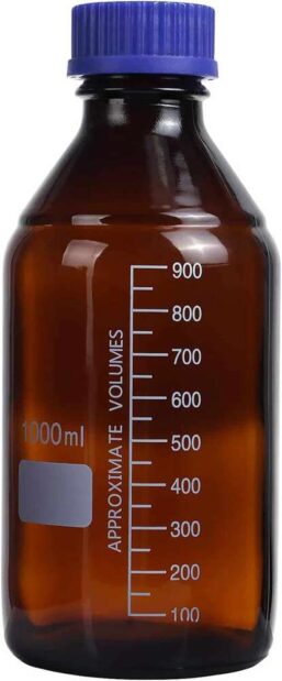Laboratory bottle with screw cap (brown) - 250 ml