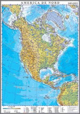 America de Nord. Harta fizica