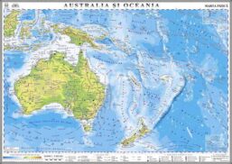 Australia si Oceania. Harta fizica