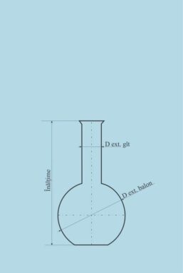Alternative view of Flat bottom flask with long neck - 250 ml