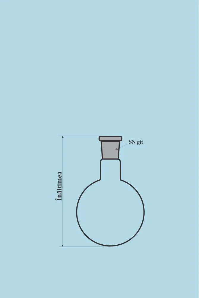 Balon cu Fund Rotund cu slif - 500 ml SN 29/32 - imagine 2