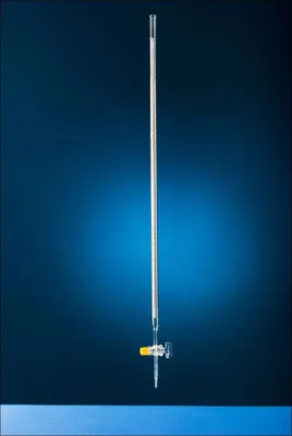 Biureta Drept cu Robinet Sticla cu Linie Schellbach - 100 ml (div. 0,1)