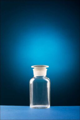 Clear Glass Jar with Ground Stopper, Wide Neck - 250 ml