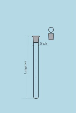 Alternative view of Test Tube with Ground Stopper - 15 ml