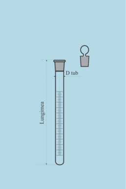 Alternative view of Graduated Test Tube with Ground Stopper - 15 ml