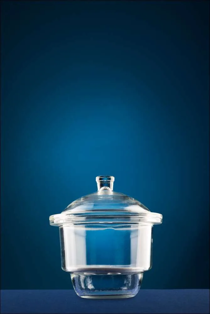 Lab Desiccator Dryer With Porcelain Plate, Clear glass - 120 mm
