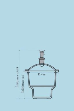 Alternative view of Vacuum Desiccator with Ground - In Stopcock Porcelain Plate Amber , Clear Glass - 150 mm