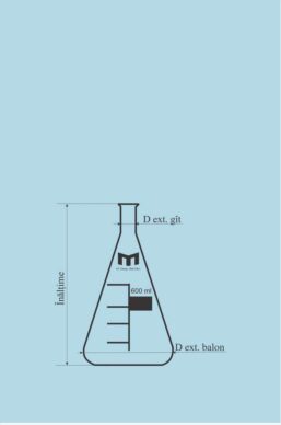 Alternative view of Erlenmeyer flask narrow neck, Graduated - 250 ml