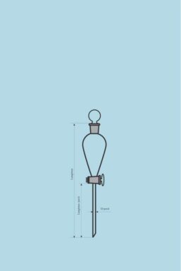 Alternative view of Separating Funnel Pear Shape with Glass Stopcock - 250 ml