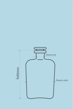 Alternative view of Clear Glass Bottle with Ground Stopper, Narrow Neck - 250 ml