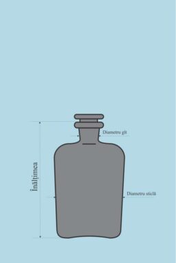Alternative view of Brown Glass Bottle with Ground Stopper, Narrow Neck - 250 ml