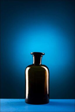 Brown Glass Bottle with Ground Stopper, Narrow Neck - 250 ml