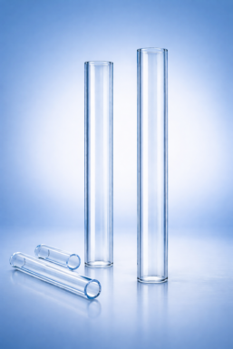 Level indicator tube of borosilicate glass