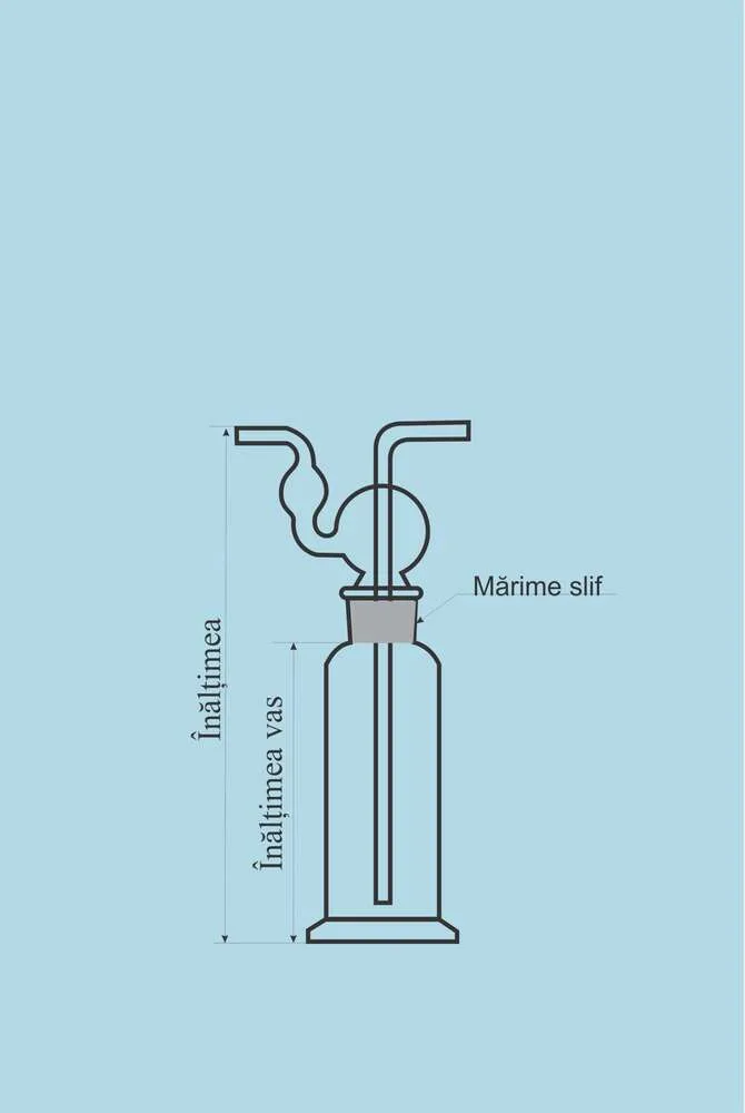 Drechsel gas washing bottle - 250 ml - Image 2