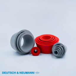 Distanțier de cauciuc pentru filtrare (GuKo), mărimea 5, øa 53 mm, øb 33 mm, h 34 mm, s 5 mm, roșu, cauciuc natural (NR)