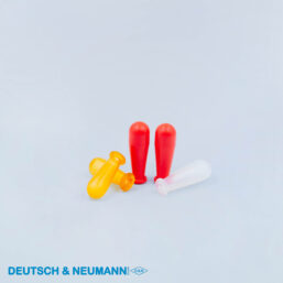 Pară mică de cauciuc pentru pipete (100 buc.), 2 ml, orificiu ø 5 mm, roșu, cauciuc natural (NR)