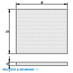 Foaie din fluorocauciuc FPM, 300 x 300 mm, grosime 4 mm, negru - imagine 3
