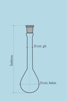 Alternative view of Kjeldahl Flask with Ground Glass Joint