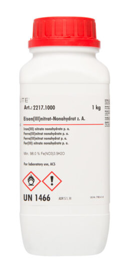 Nitrat de fier(III) nonahidrat p.a., ACS (min. 98,0 %) – 1 kg (2217.1000)